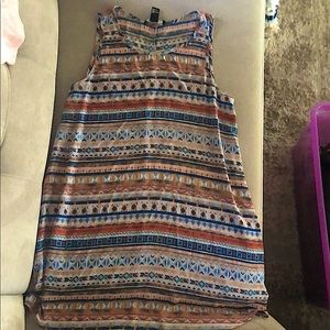 Forever 21 multi pattern tank dress size M